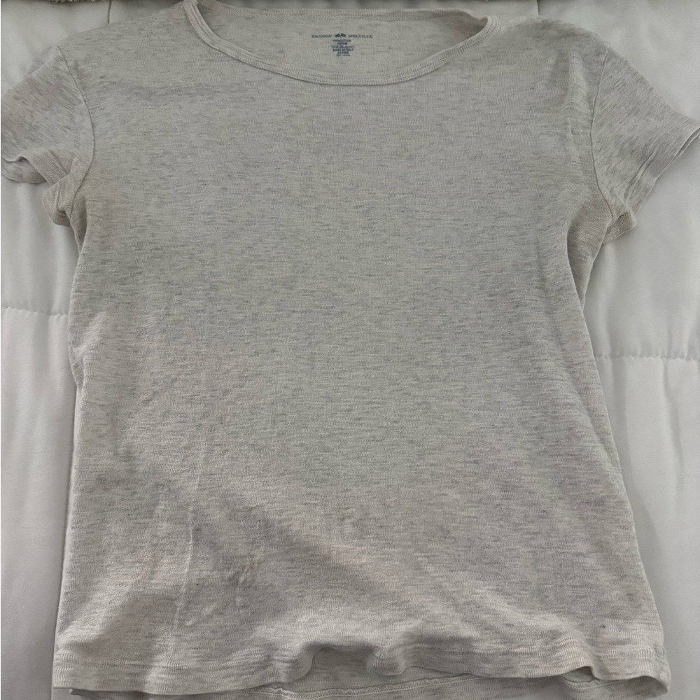 Brandy Melville Light Gray Short Sleeve Tee